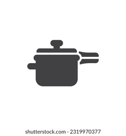 Pressure cooker vector icon. filled flat sign for mobile concept and web design. Pressure pot glyph icon. Symbol, logo illustration. Vector graphics