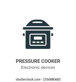 Pressure cooker vector icon on white background. Flat vector pressure cooker icon symbol sign from modern electronic devices collection for mobile concept and web apps design.