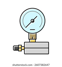 pressure gauge gas service color icon vector. pressure gauge gas service sign. isolated symbol illustration