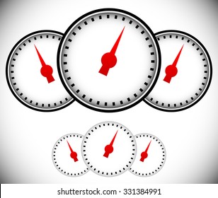 Pressure gauge, generic dial template. vector graphic