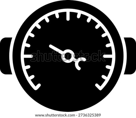 Pressure Gauge Glyph Vector Icon Design