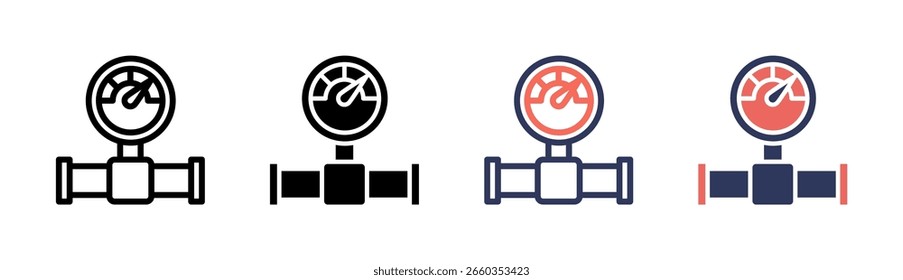 Pressure Gauge Icon Element For Design And Vector