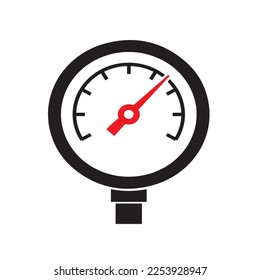 pressure gauge icon vector isolated on background