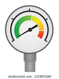 Pressure Gauge Isolated. Vector Illustration