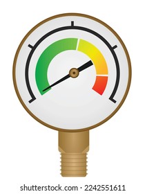 Pressure gauge isolated. vector illustration