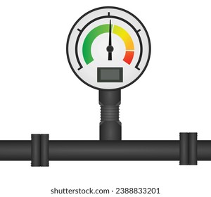 Pressure gauge isolated. vector illustration