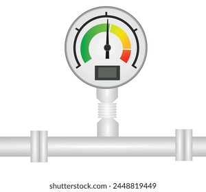 Manometer isoliert. Vektorillustration