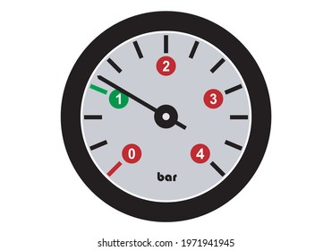 
Pressure gauge for measuring water pressure in gas boilers