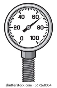 pressure gauge meter vector illustration