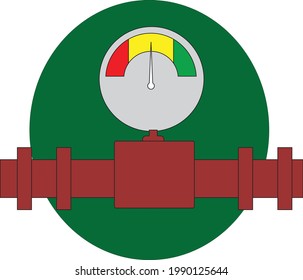 Pressure Gauge at a pipe line