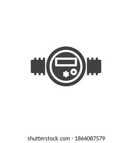 Icono vectorial del indicador de presión. signo plano relleno para concepto móvil y diseño web. Icono de glifo de presión de agua. Símbolo, ilustración del logotipo. Gráficos vectoriales