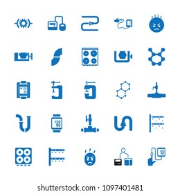 Pressure icon. collection of 25 pressure filled icons such as pipe, cooker, vice clamp, angry emot, irrigation system, water pipe. editable pressure icons for web and mobile.