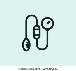 Pressure icon line isolated on clean background. Pressure icon concept drawing icon line in modern style. Vector illustration for your web mobile logo app UI design.