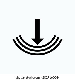 Pressure Icon. Power Impact Symbol  - Vector.