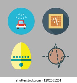 pressure icon set. vector set about timer, car wash and cardiogram icons set.
