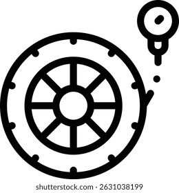 pressure icon. Thin Linear Style Design Isolated On White Background