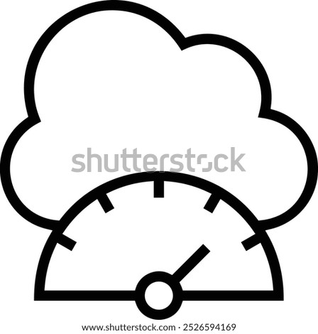 pressure icon. Thin linear style design isolated on white background