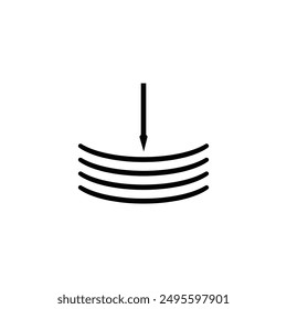 Diseño de logotipo de Ilustración vectorial de icono de presión