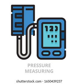 Pressure icon for website, application, printing, document, poster design, etc.
