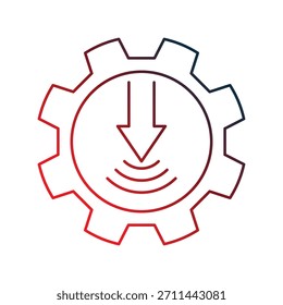 Ícone de pressão com fundo branco vetor ilustração stock
