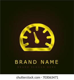 Pressure indicator golden metallic logo