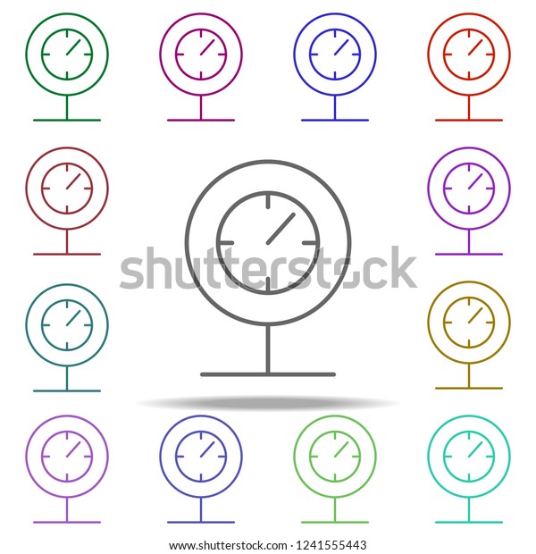 pressure indicator icon.\
Elements of auto workshop in multi color style icons. Simple icon\
for websites, web design, mobile app, info graphics on white\
background