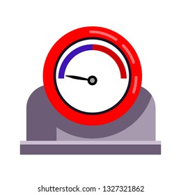 Pressure indicator illustration. Equipment, engineering, measuring. Engineering concept. Vector illustration can be used for topics like measurement, equipment, repair service