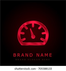 Pressure indicator red chromium metallic logo