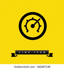 Pressure isolated minimal single flat linear icon for application and info-graphic. Technology line vector icon for websites and mobile minimalistic flat design.