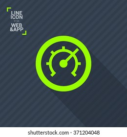 Pressure isolated minimal single flat linear icon for application and info-graphic. Technology line vector icon for websites and mobile minimalistic flat design.