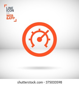 Pressure isolated minimal single flat linear icon for application and info-graphic. Technology line vector icon for websites and mobile minimalistic flat design.
