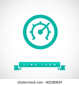 Pressure isolated minimal single flat linear icon for application and info-graphic. Technology line vector icon for websites and mobile minimalistic flat design.