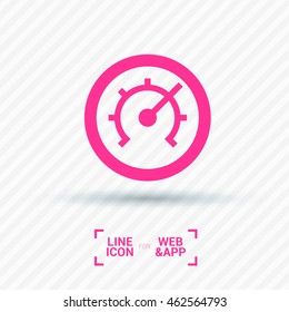 Pressure isolated minimal single flat linear icon for application and info-graphic. Technology line vector icon for websites and mobile minimalistic flat design.