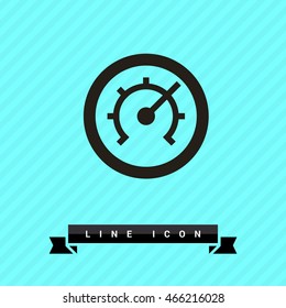 Pressure isolated minimal single flat linear icon for application and info-graphic. Technology line vector icon for websites and mobile minimalistic flat design.
