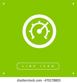 Pressure isolated minimal single flat linear icon for application and info-graphic. Technology line vector icon for websites and mobile minimalistic flat design.