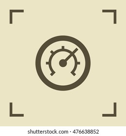 Pressure isolated minimal single flat linear icon for application and info-graphic. Technology line vector icon for websites and mobile minimalistic flat design.