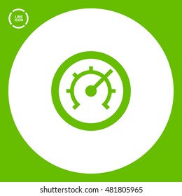 Pressure isolated minimal single flat linear icon for application and info-graphic. Technology line vector icon for websites and mobile minimalistic flat design.