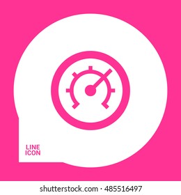 Pressure isolated minimal single flat linear icon for application and info-graphic. Technology line vector icon for websites and mobile minimalistic flat design.