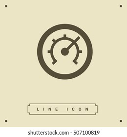 Pressure isolated minimal single flat linear icon for application and info-graphic. Technology line vector icon for websites and mobile minimalistic flat design.