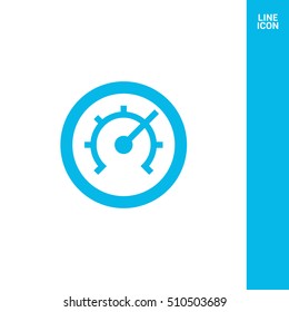 Pressure isolated minimal single flat linear icon for application and info-graphic. Technology line vector icon for websites and mobile minimalistic flat design.