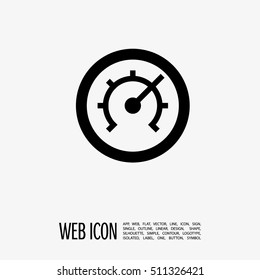 Pressure isolated minimal single flat linear icon for application and info-graphic. Technology line vector icon for websites and mobile minimalistic flat design.