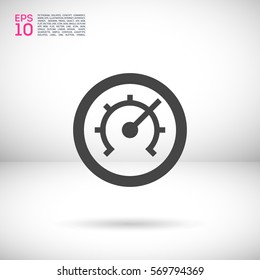 Pressure isolated minimal single flat linear icon for application and info-graphic. Technology line vector icon for websites and mobile minimalistic flat design.