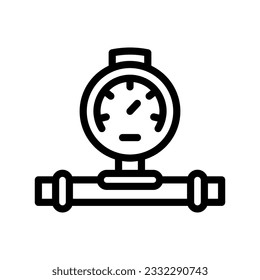 gráfico vectorial de ilustración de icono de línea de presión. Ilustración de elemento simple gráfico vectorial, adecuado para aplicaciones, sitios web y presentaciones aisladas en fondo blanco