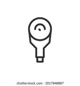 Pressure line icon. Web symbol for web and apps. Sign design in outline style. Pressure stroke object.