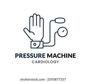 Pressure Machine line Icon Set . Vector Illustration