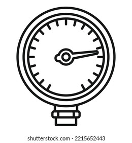 Pressure manometer icon outline vector. Gas meter. Air gauge
