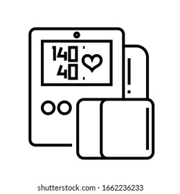 Pressure measurement line icon, concept sign, outline vector illustration, linear symbol.
