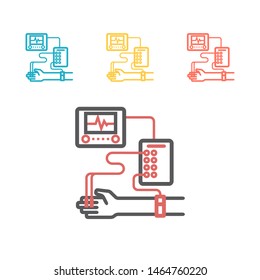 Pressure measurement line icon. Vector sign for web graphics.