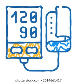 pressure measurement tool doodle icon sketch vector. pressure measurement tool sign. isolated symbol illustration