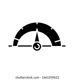 Druckmesser schwarz Symbol, Concept Illustration, Vektorillustration flach Symbol, Bildzeichen.